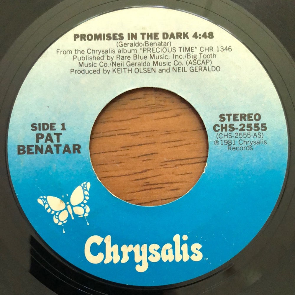 Pat Benatar Vinyl Record Promises In The Dark/Evil Genius ‘81